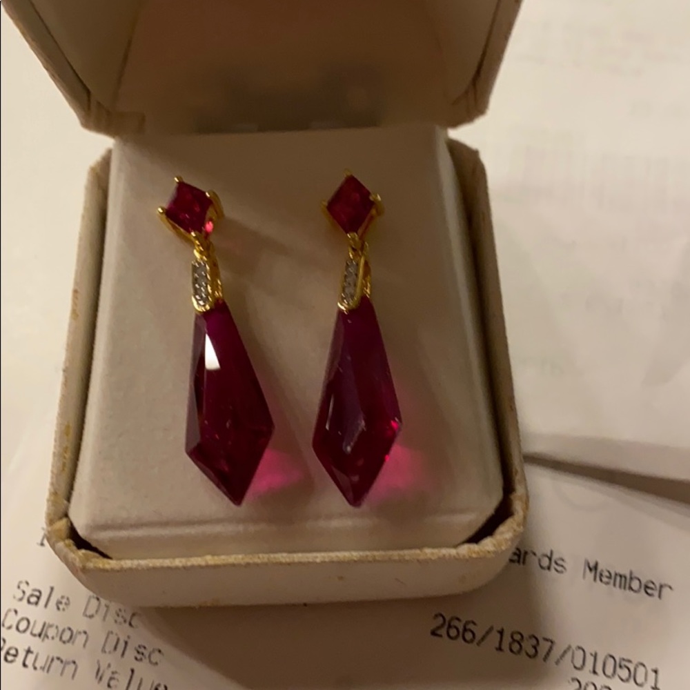 14k Ruby Earrings